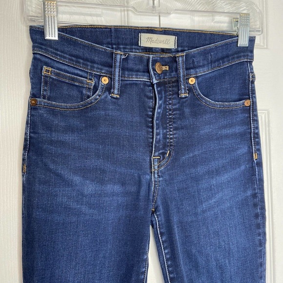 Madewell Womens 9” High Rise Skinny Jeans Size 25 Blue Stretch Denim Pockets - Picture 2 of 10